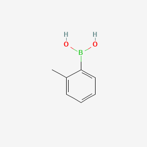 Chemical structure of 2-Methylphenyl boronic acid