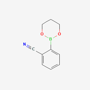 Chemical structure of 2-(1,3,2-Dioxaborinan-2-yl)benzonitrile