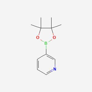 Chemical structure of 3-(4,4,5,5-Tetramethyl-1,3,2-dioxaborolan-2-yl)pyridine