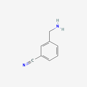 Chemical structure of Benzonitrile, 3-(aminomethyl)-