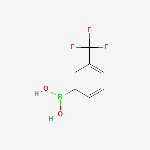 Chemical structure of 3-(Trifluoromethyl)phenylboronic acid