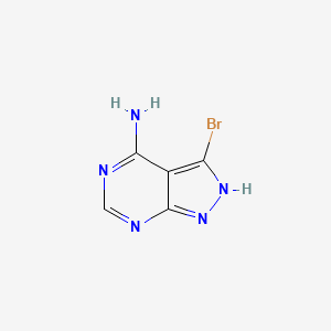 Chemical structure of 3-Bromo-1H-Pyrazolo(3,4-D)Pyrimidin-4-Amine
