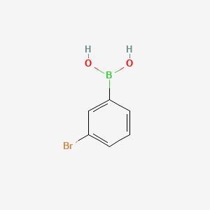 Chemical structure of (3-Bromophenyl)boronic acid