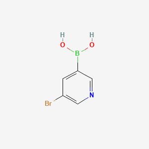 Chemical structure of 5-Bromopyridine-3-boronic acid
