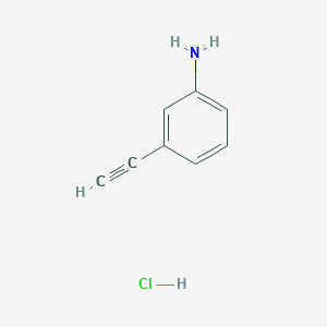 Chemical structure of 3-Ethynylaniline hydrochloride