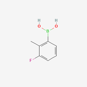 Chemical structure of 3-Fluoro-2-methylphenylboronic Acid