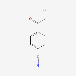 Chemical structure of 4-(Bromoacetyl)benzonitrile