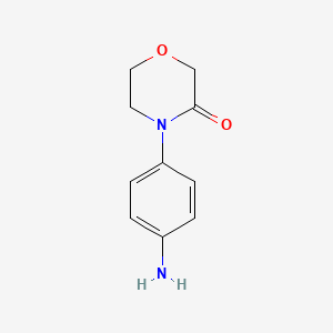 Chemical structure of 4-(4-Aminophenyl)morpholin-3-one