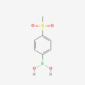 Chemical structure of 4-(Methanesulfonyl)phenylboronic acid