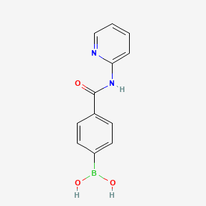 Chemical structure of 4-(Pyridin-2-yl)aminocarbonylphenylboronic acid