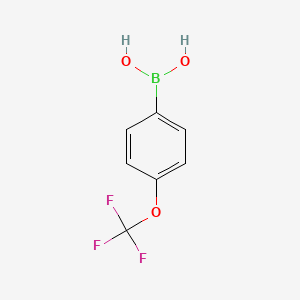 Chemical structure of 4-(Trifluoromethoxy)phenylboronic acid