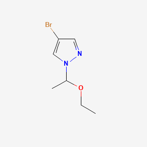 Chemical structure of 1-(ethoxyethyl)-4-bromo-1H-pyrazole