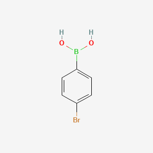 Chemical structure of (4-Bromophenyl)boronic acid