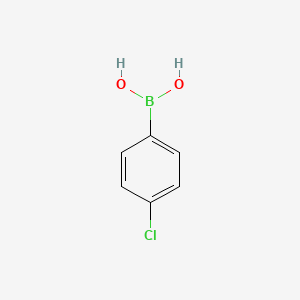 Chemical structure of 4-Chlorophenylboronic acid