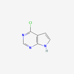 Chemical structure of 7H-Pyrrolo(2,3-d)pyrimidine, 4-chloro-