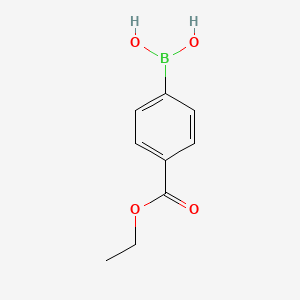 Chemical structure of 4-Ethoxycarbonylphenylboronic acid