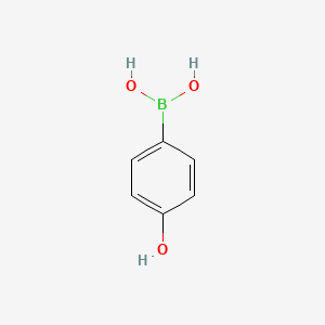 Chemical structure of 4-Hydroxyphenylboronic acid