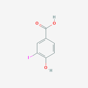 Chemical structure of 4-Hydroxy-3-iodobenzoic acid (2IPCOOH)