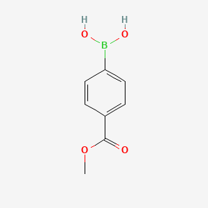 Chemical structure of 4-Methoxycarbonylphenylboronic acid