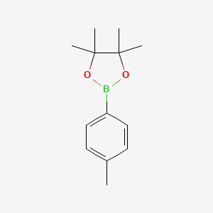 Chemical structure of 4,4,5,5-Tetramethyl-2-(4-methylphenyl)-1,3,2-dioxaborolane