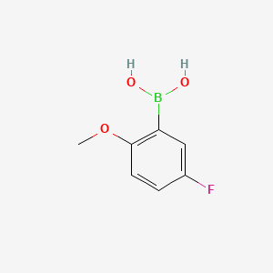 Chemical structure of 5-Fluoro-2-methoxyphenylboronic acid