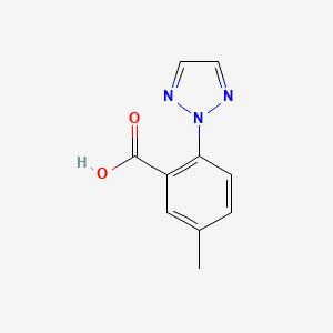 Chemical structure of 5-methyl-2-(2H-1,2,3-triazol-2-yl)benzoic acid