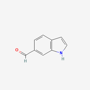 Chemical structure of 1H-Indole-6-carboxaldehyde