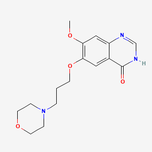 Chemical structure of 7-Methoxy-6-(3-morpholin-4-yl-propoxy)-3H-quinazolin-4-one