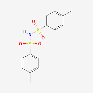 Chemical structure of Benzenesulfonamide, 4-methyl-N-((4-methylphenyl)sulfonyl)-