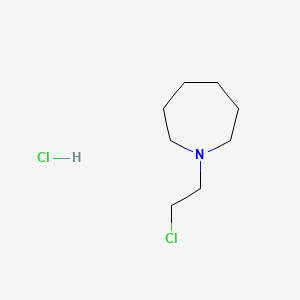 Chemical structure of N-(2-chloroethyl)perhydroazepine hydrochloride