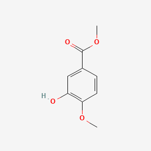 Chemical structure of Methyl 3-hydroxy-4-methoxybenzoate