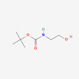 Chemical structure of tert-butyl N-(2-hydroxyethyl)carbamate