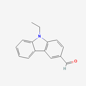 Chemical structure of 9-ethyl-9H-carbazole-3-carbaldehyde