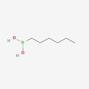 Chemical structure of Hexylboronic Acid (contains varying amounts of Anhydride)