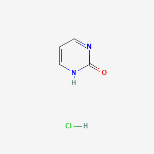 Chemical structure of 2(1H)-Pyrimidinone, hydrochloride (1:1)