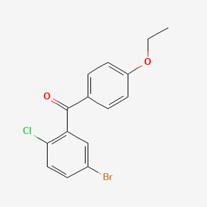 Chemical structure of (5-Bromo-2-chlorophenyl)(4-ethoxyphenyl)methanone