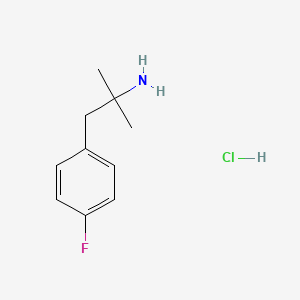 Chemical structure of 1-(4-Fluorophenyl)-2-methyl-2-aminopropane hydrochloride