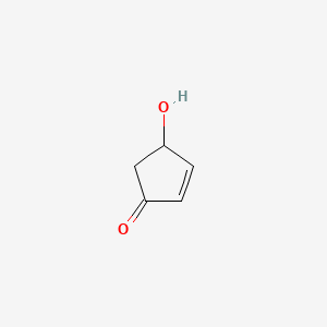 Chemical structure of 4-Hydroxycyclopent-2-en-1-one