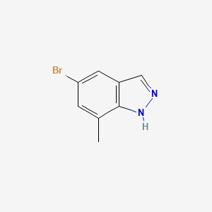 Chemical structure of 5-Bromo-7-methyl-1H-indazole