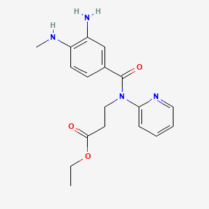 Chemical structure of N-(3-Amino-4-(methylamino)benzoyl)-N-2-pyridinyl-beta-alanine ethyl ester