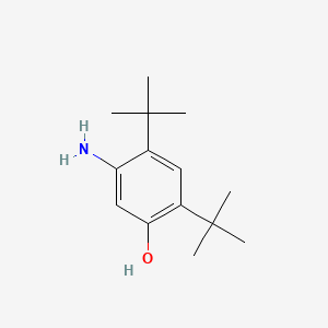 Chemical structure of 5-Amino-2,4-di-tert-butylphenol