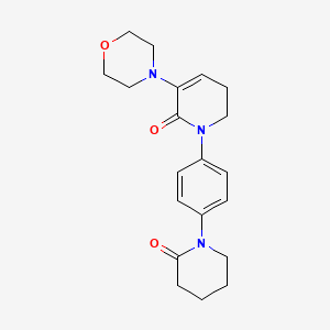 Chemical structure of 5-Morpholin-4-yl-1-[4-(2-oxopiperidin-1-yl)phenyl]-2,3-dihydropyridin-6-one
