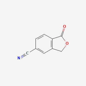 Chemical structure of 1,3-Dihydro-1-oxoisobenzofuran-5-carbonitrile