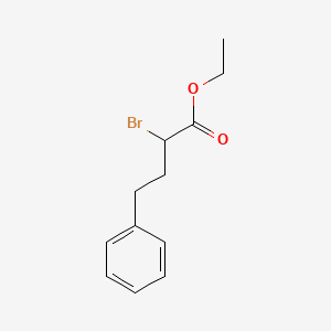 Chemical structure of Benzenebutanoic acid, alpha-bromo-, ethyl ester