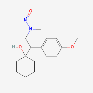 Chemical structure of N-[2-(1-hydroxycyclohexyl)-2-(4-methoxyphenyl)ethyl]-N-methylnitrous amide