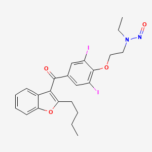 Chemical structure of N-Nitroso desethyl amiodarone