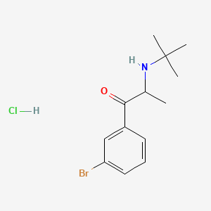 Chemical structure of 2-(N-tert-Butylamino)-3'-bromopropiophenone hydrochloride