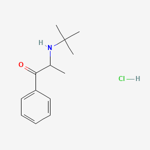 Chemical structure of 2-(tert-Butylamino)propiophenone hydrochloride