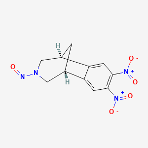 Chemical structure of 2,3,4,5-Tetrahydro-7,8-dinitro-3-nitroso-1,5-methano-1H-3-benzazepine