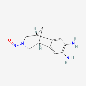 Chemical structure of 2,3,4,5-Tetrahydro-3-nitroso-1,5-methano-1H-3-benzazepine-7,8-diamine